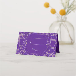 Cartão De Mesa Casamento 1920 Gatsby Excelente Roxo Real