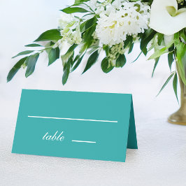 Cartão De Mesa Casamento Azul Simples Escrito Caligrafia Azul Tur