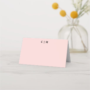 Cartão De Mesa Casamento Bonito Rosa Simples Serif