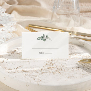 Cartão De Mesa Casamento Botânico Elegante Dobrado