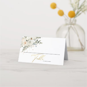Cartão De Mesa Casamento Botânico Floral Pale Soft