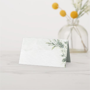 Cartão De Mesa Casamento Botânico Minimalista Eucalyptus Verde Sa