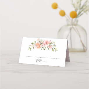 Cartão De Mesa Casamento Botânico Moderno com Rosa Rosa Rosa Rosa