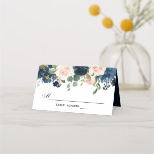 Cartão De Mesa Casamento Botânico Rosa Rosa Rosa marinho Azul Esc