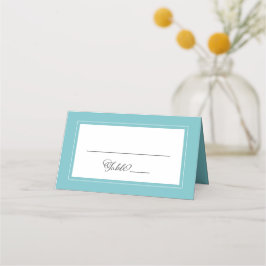 Cartão De Mesa Casamento Branco Água Elegante Chic Borda Moderno