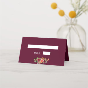 Cartão De Mesa Casamento branco de florais impermeáveis