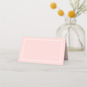 Cartão De Mesa Casamento branco e rosa-pincelado do vazio