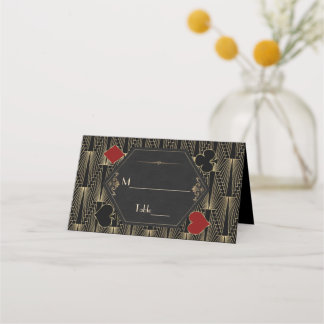 Cartão De Mesa Casamento Casino Vegas Roaring 20s Gatsby Art Deco