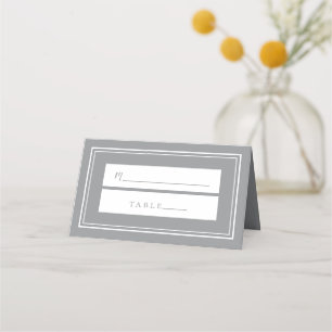 Cartão De Mesa Casamento Chic Gray Simples Moderno Minimalista Co