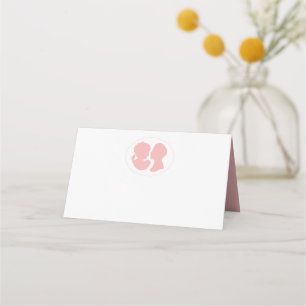 Cartão De Mesa Casamento Clássico de Campos Rosa de Regência