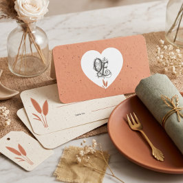 Cartão De Mesa Casamento Clássico Viral Boho Deserto de Terracota