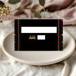 Cartão De Mesa Casamento colorido mexicano