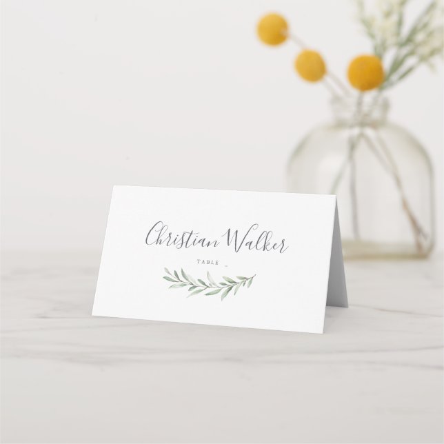 Cartão De Mesa Casamento com caligrafia rústica (Frente)