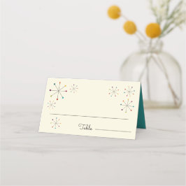 Cartão De Mesa Casamento com Estilo de Vintagem Moderno do Século