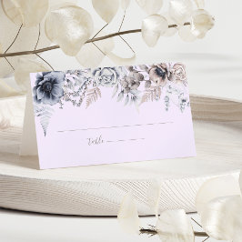 Cartão De Mesa Casamento com Flor de Aquarela de Pastel Primavera