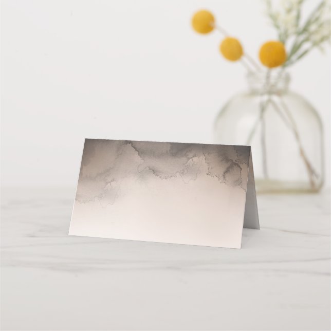 Cartão De Mesa Casamento com Tinta Escura (Frente)