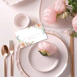 Cartão De Mesa Casamento Coral Floral Boho Chic Watercolor