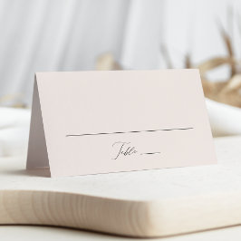 Cartão De Mesa Casamento Creme de Roteiro Elegante Moderno