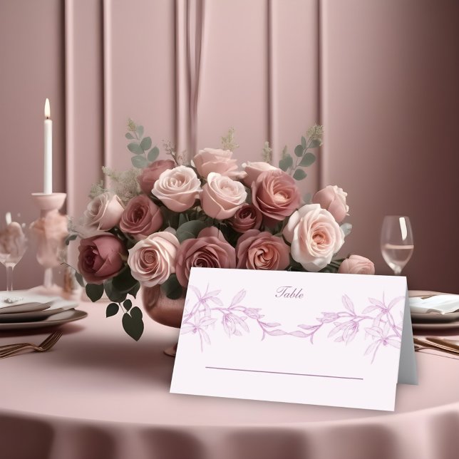 Cartão De Mesa Casamento da Flor do eterno (Criador carregado)