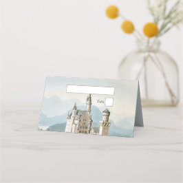 Cartão De Mesa Casamento da Floresta Russa do Castelo de Fairytal