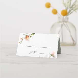 Cartão De Mesa Casamento de Aquarela do Buquê Floral do Jardim
