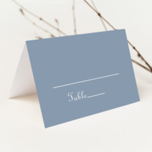 Cartão De Mesa Casamento de Azul com Dosagem Mínima Formal