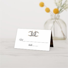 Cartão De Mesa Casamento de Barnwood, Locais e Ferraduras do País