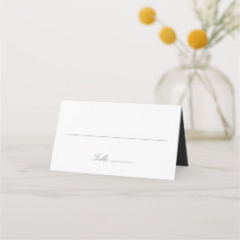 Cartão De Mesa Casamento de Cinzas Simples Monogramas Olivia Eleg