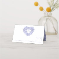 Casamento de desenho de tulipa azul monograma