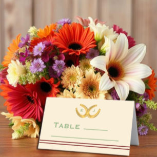 Cartão De Mesa Casamento de ferraduras ocidentais