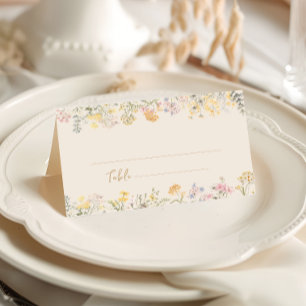 Cartão De Mesa Casamento de flor selvagem