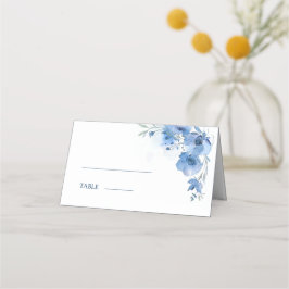 Cartão De Mesa Casamento de Flores de Aquarela de Arte Refinada A