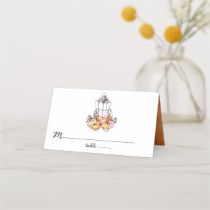 Cartão De Mesa Casamento de Lanterna Watercolor Personalizado