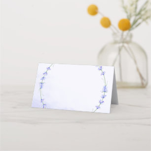 Cartão De Mesa Casamento de Lavanda Floral de Água