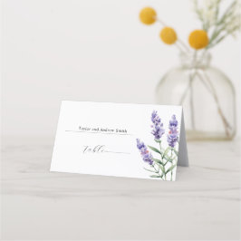 Cartão De Mesa Casamento de Lavanda Rustic