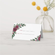 Casamento de Natal de Inverno Floral Botânico