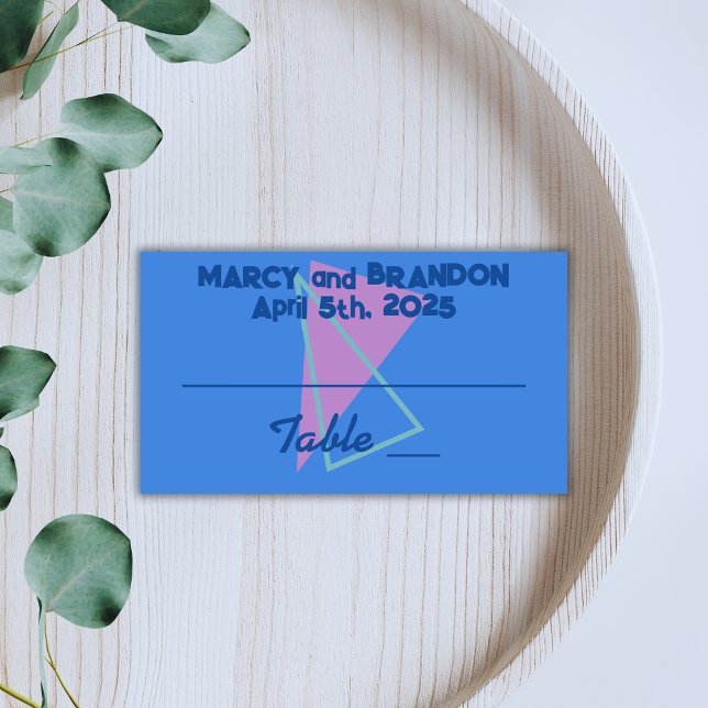 Cartão De Mesa Casamento de Ondas Nova Azul com 80 Pastéis (Criador carregado)