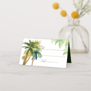 Cartão De Mesa Casamento de Palm Tree Beach