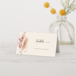 Cartão De Mesa Casamento de Pampas Grass Boho
