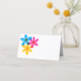 Cartão De Mesa Casamento de primavera das Flores Hipotecas Brilha