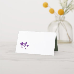 Cartão De Mesa Casamento de Púrpura Floral de Jardim Secreto Aves
