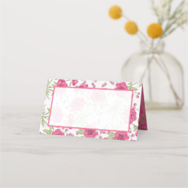 Cartão De Mesa Casamento de Rosa Rosa Brilhante