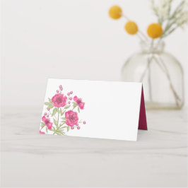 Cartão De Mesa Casamento de Rosa Rosa Brilhante