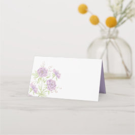 Cartão De Mesa Casamento de Rosa Roxa Lavanda