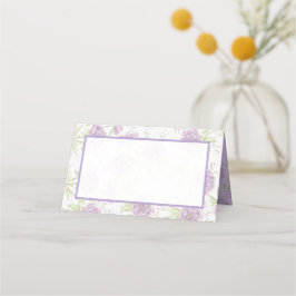 Cartão De Mesa Casamento de Rosa Roxa Lavanda