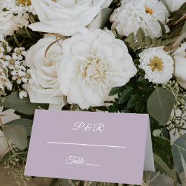Cartão De Mesa Casamento de Script Simples Estilizado Mauve