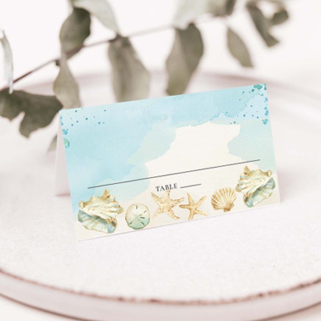 Cartão De Mesa Casamento Destino Praia Costeira Aniversário Noiva (Criador carregado)