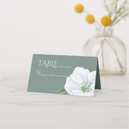 Cartão De Mesa Casamento do Blossom da Maçã Branca
