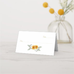 Cartão De Mesa Casamento Dourado