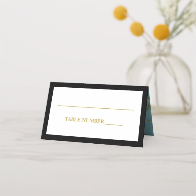 Cartão De Mesa Casamento elegante "Almond Blossom" (Frente)